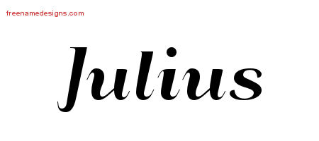 julius name designs deco tattoo