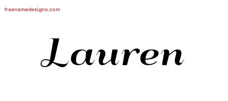 Art Deco Name Tattoo Designs Lauren Graphic Download - Free Name Designs