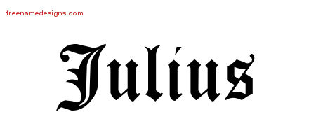 julius name designs tattoo blackletter printable freenamedesigns