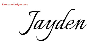 Calligraphic Name Tattoo Designs Jayden Free Graphic ...