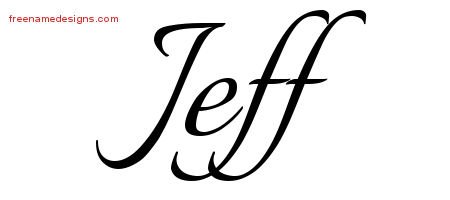 Calligraphic Name Tattoo Designs Jeff Free Graphic - Free Name Designs