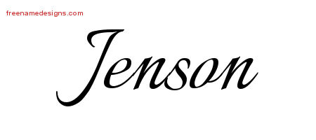 Calligraphic Name Tattoo Designs Jenson Free Graphic ...