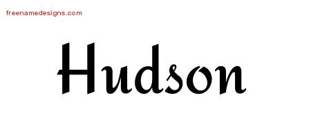 Calligraphic Stylish Name Tattoo Designs Hudson Free Graphic - Free Name Designs