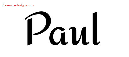 Calligraphic Stylish Name Tattoo Designs Paul Free Graphic - Free Name
