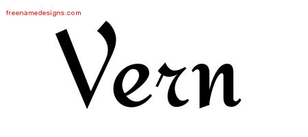 Calligraphic Stylish Name Tattoo Designs Vern Free Graphic ...