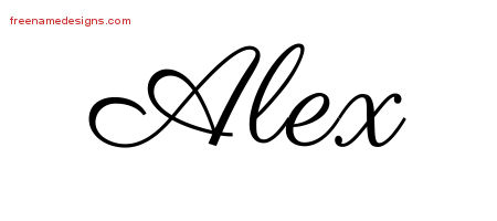 Classic Name Tattoo Designs Alex Printable - Free Name Designs