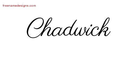 Chadwick Classic Name Tattoo Designs