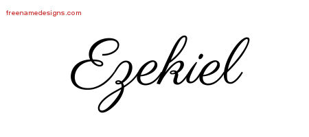 Classic Name Tattoo Designs Ezekiel Printable - Free Name ...