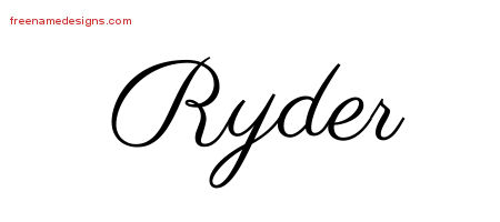 Classic Name Tattoo Designs Ryder Printable - Free Name ...