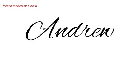 Cursive Name Tattoo Designs Andrew Free Graphic - Free Name Designs