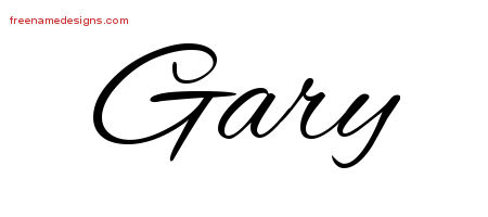 gary name cursive tattoo cary designs names graphic freenamedesigns