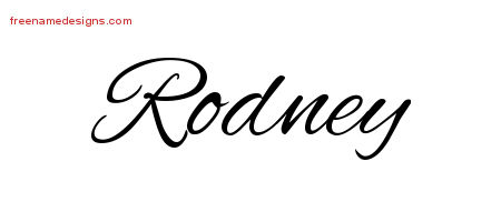 rodney name cursive designs tattoo