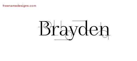 Decorated Name Tattoo Designs Brayden Free Lettering - Free Name Designs