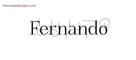Decorated Name Tattoo Designs Fernando Free Lettering - Free Name Designs