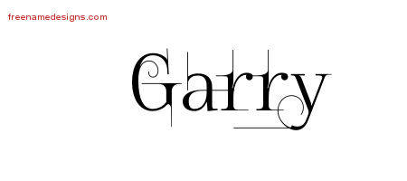 Garry Decorated Name Tattoo Designs