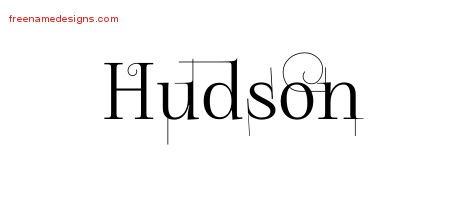 Decorated Name Tattoo Designs Hudson Free Lettering - Free Name Designs