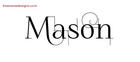 Decorated Name Tattoo Designs Mason Free Lettering - Free Name Designs