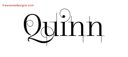 Decorated Name Tattoo Designs Quinn Free Lettering - Free ...