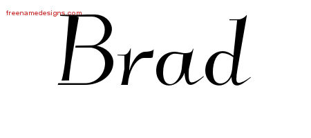 brad name designs tattoo elegant lettering freenamedesigns