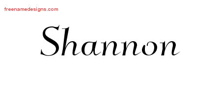 Shannon Elegant Name Tattoo Designs
