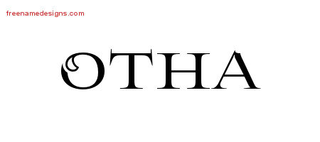 Flourishes Name Tattoo Designs Otha Graphic Download ...
