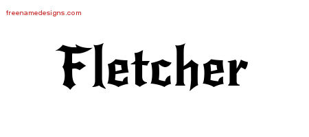 Gothic Name Tattoo Designs Fletcher Download Free - Free ...