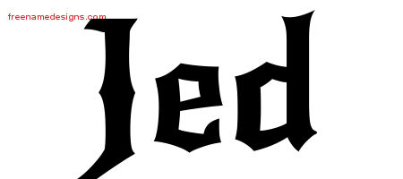 Gothic Name Tattoo Designs Jed Download Free - Free Name ...