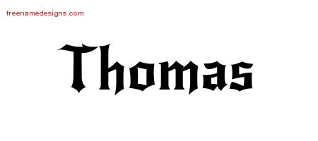 Gothic Name Tattoo Designs Thomas Download Free - Free Name Designs