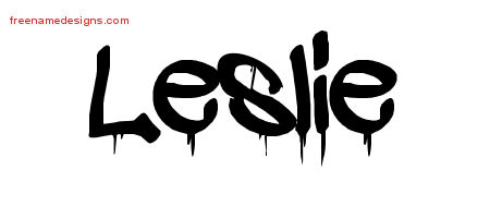 Graffiti Name Tattoo Designs Leslie Free - Free Name Designs