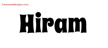Hiram Groovy Name Tattoo Designs