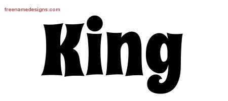 Groovy Name Tattoo Designs King Free - Free Name Designs