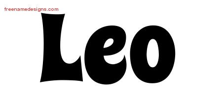 Groovy Name Tattoo Designs Leo Free - Free Name Designs