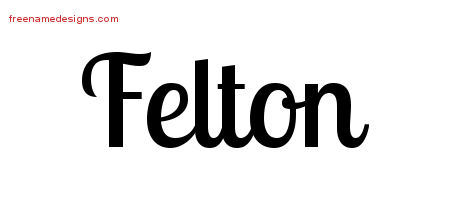 Felton Handwritten Name Tattoo Designs