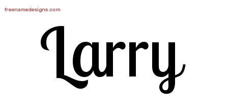 Handwritten Name Tattoo Designs Larry Free Printout - Free Name Designs