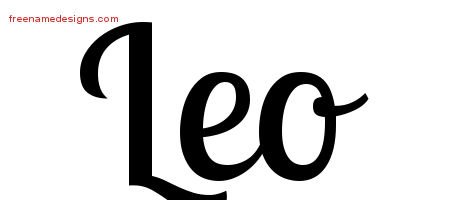 Handwritten Name Tattoo Designs Leo Free Printout - Free Name Designs