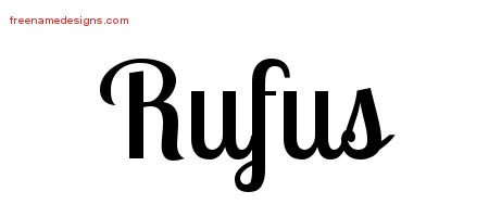 Handwritten Name Tattoo Designs Rufus Free Printout - Free Name Designs