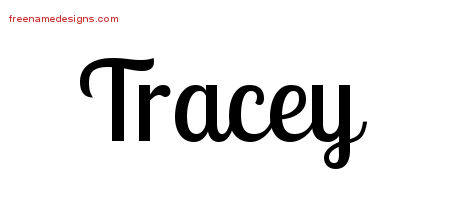 Tracey Handwritten Name Tattoo Designs