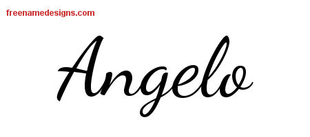 Angelo Lively Script Name Tattoo Designs