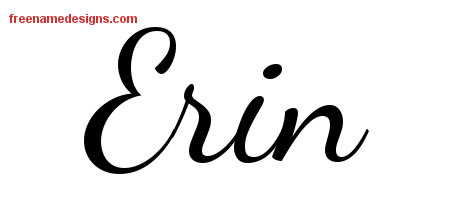 Lively Script Name Tattoo Designs Erin Free Download ...