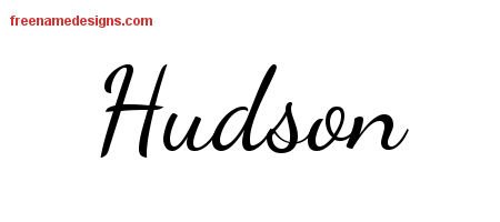 Lively Script Name Tattoo Designs Hudson Free Download - Free Name Designs