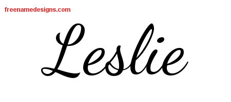 Lively Script Name Tattoo Designs Leslie Free Download ...