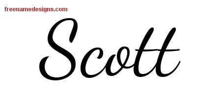Lively Script Name Tattoo Designs Scott Free Download - Free Name Designs