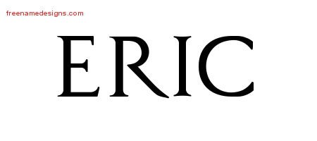 Regal Victorian Name Tattoo Designs Eric Printable - Free Name Designs