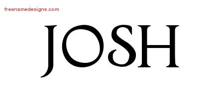 Regal Victorian Name Tattoo Designs Josh Printable - Free Name Designs