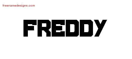 Freddy Titling Name Tattoo Designs