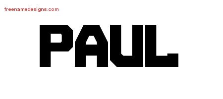 Titling Name Tattoo Designs Paul Free Download - Free Name Designs