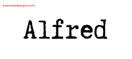 Alfred Typewriter Name Tattoo Designs