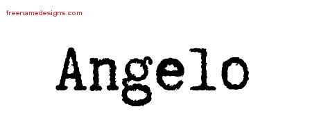 Angelo Typewriter Name Tattoo Designs