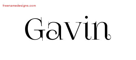 Gavin Vintage Name Tattoo Designs