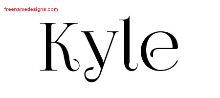 Kyle Vintage Name Tattoo Designs